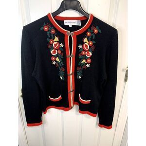 The Eagle's Eye Vintage Ramie Blend Floral Sweater Size Large